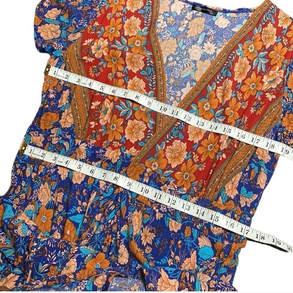Pretty Garden Floral V-Neck Maxi Dress - Multicolor - Picture 2 of 5